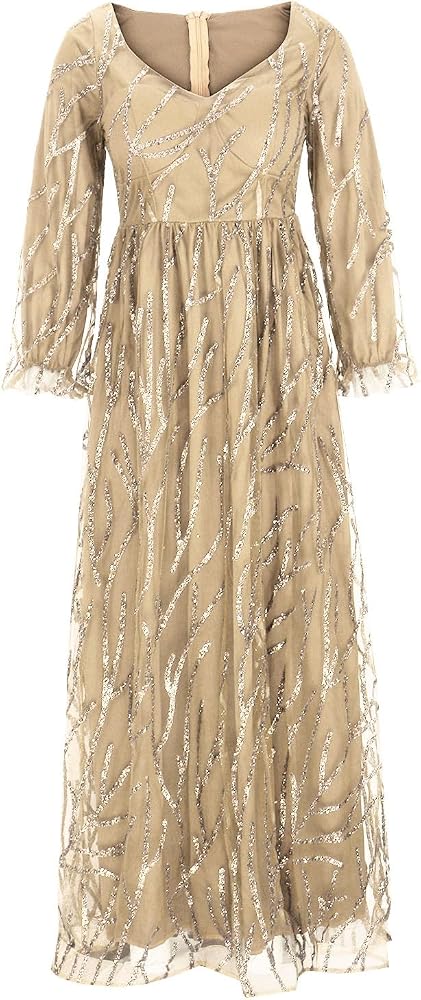 slim fit dress slacks Angeline Sequin Gown  Cream