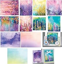 Vintage Watercolor Painting Background Decorative Craft Paper Pad, 14 Sheet Single-Sided Scrapbook Paper 6"X8", 140GSM Cuttable Craft Paper, Scrapbooking Card Making Album Supplies