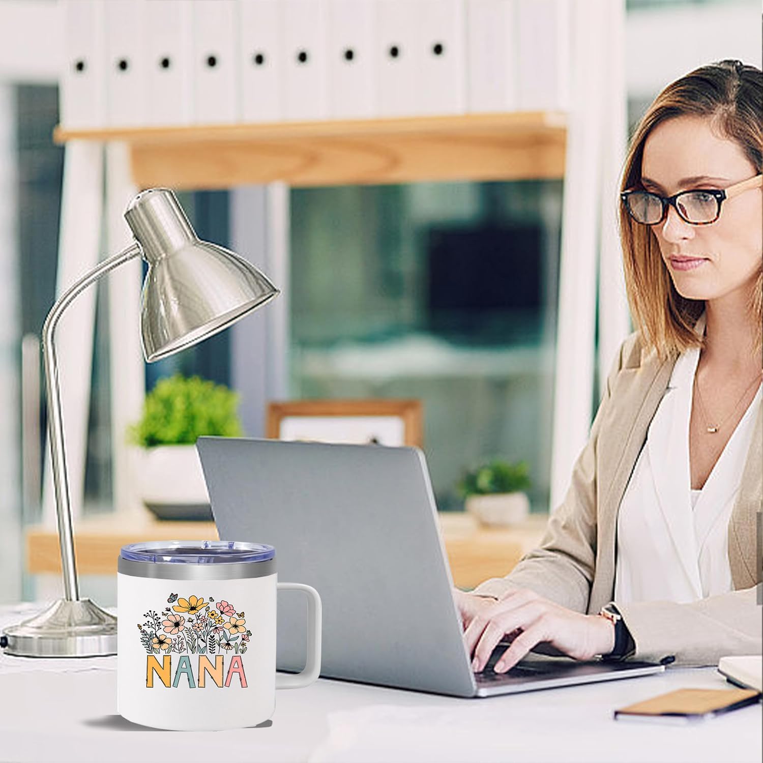 Nana Gifts,14oz Nana Coffee Mug With Handle,Stainless Steel Travel Tumbler Cup Double Wall Vacuum Insulated Tea Cup For Grandma Gigi Mimi - Image 4