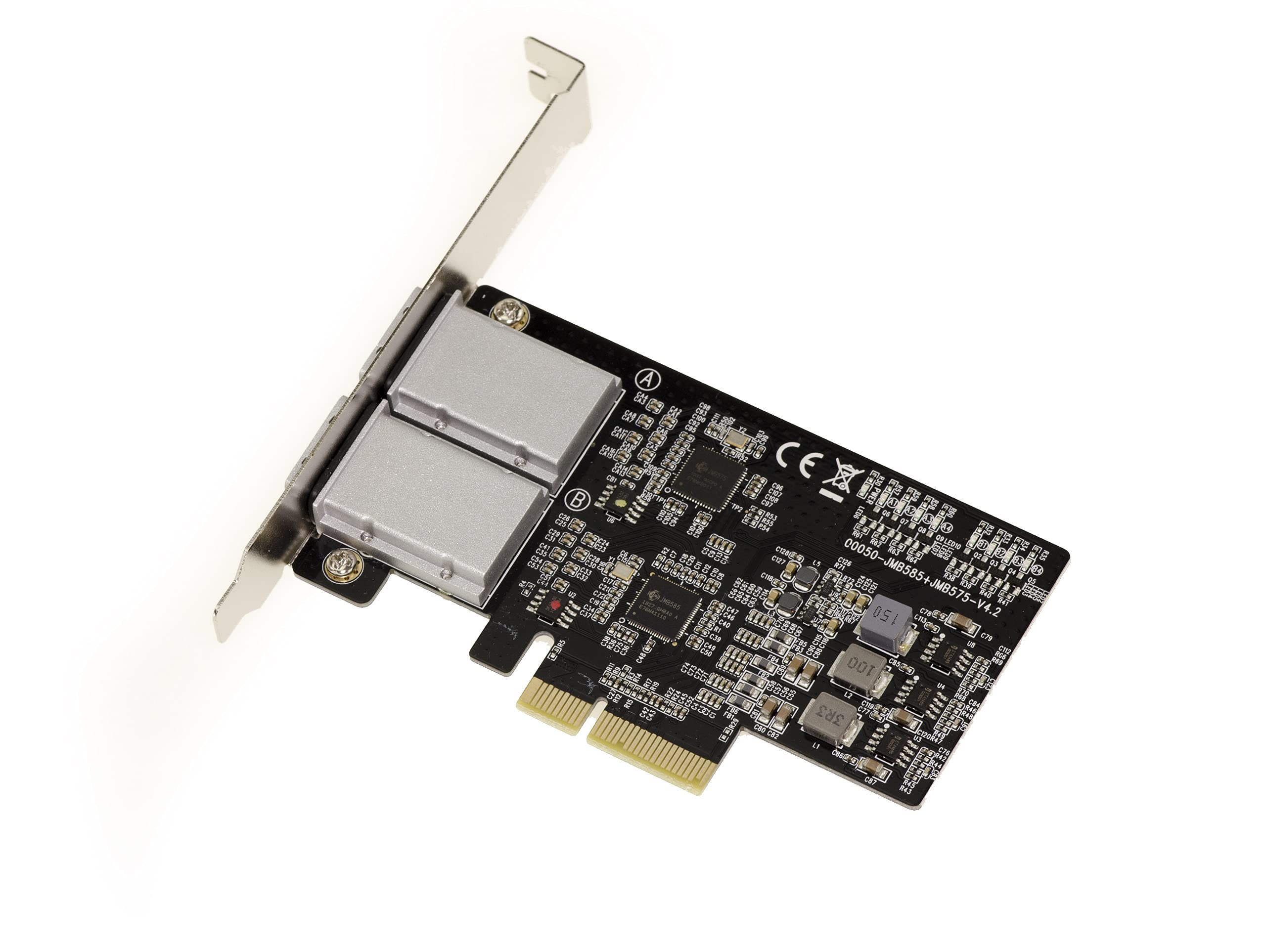 KALEA-INFORMATIQUE Scheda controller PCIe 2.0 4X SAS + SATA - 6GB 8 porte esterne SFF8088 con chipset JMB575 JMB585