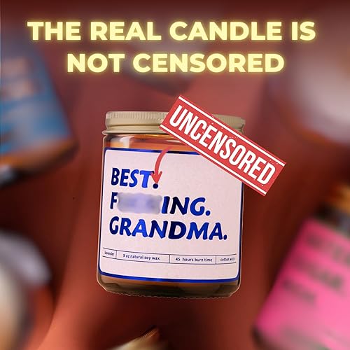 Vista 5 de Regalo para la abuela, 2 velas para abuelas geniales, regalo de cumpleaños para abuela de nieta, nieto o nietos, idea de regalo divertida