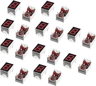 Aexit 20 Pcs Through Hole Red One Digit 7 Segment LED Numeric Display Light (42fc281533c0f5b3d46c7258fdc65431)