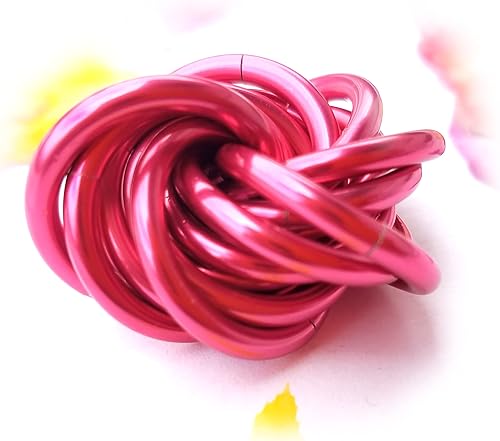 Miniatura 166 de Möbii Fidget Ball (Solid Color): Quiet Mobius ADHD Anxiety Stim Stress Relief Toy Tool for Home Travel Office or Desk (XL(Daydream), Full, Dark Iris)