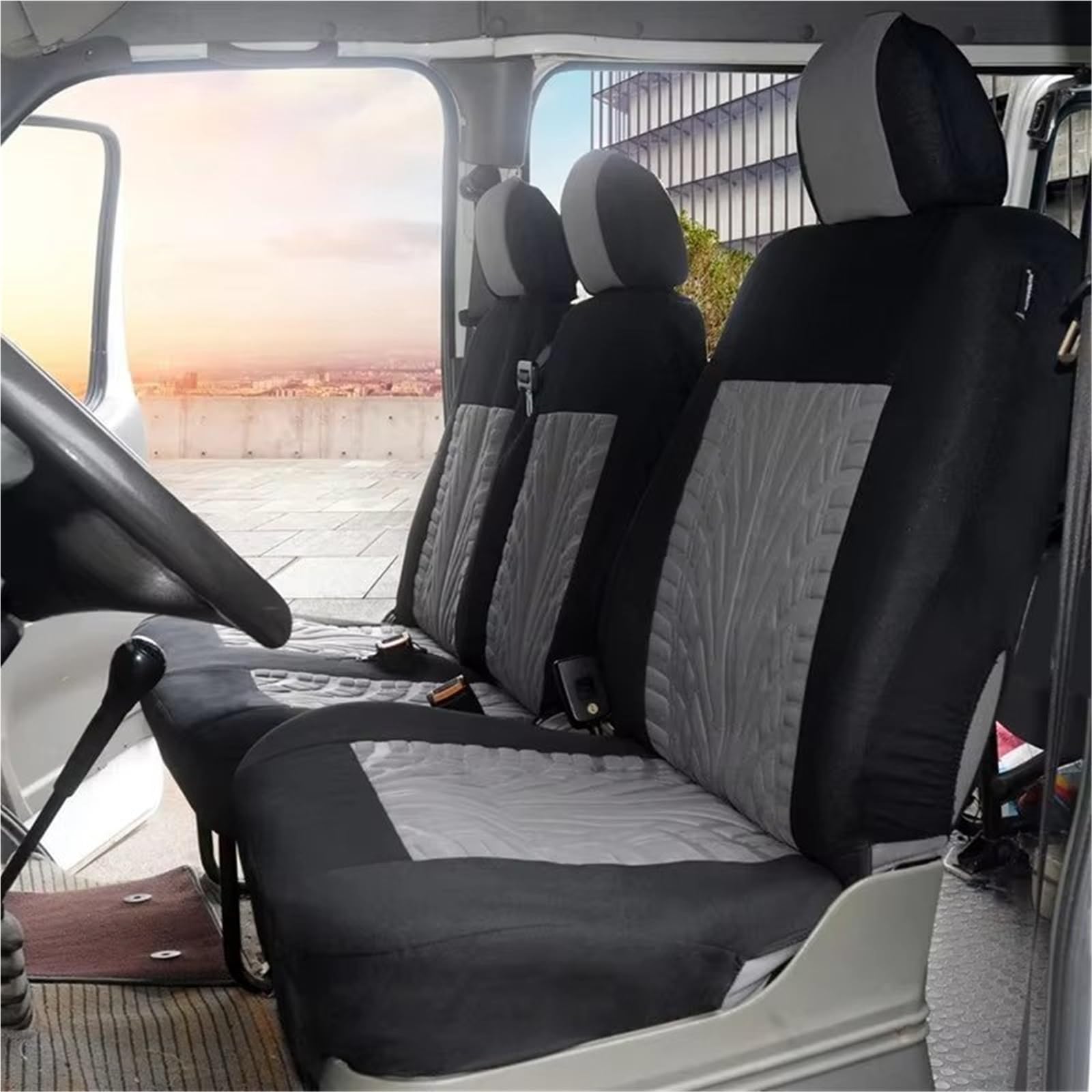 Coprisedile Coprisedili per Autobus da 9 Posti(Gray-9pieces)