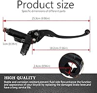 Vista 4 de LOCOPOW 7/8” Mando de Freno Hidráulico Maestro de Mano Izquierda para ATV Quad Mini Bicicleta de Mini Dirt 50cc-250cc 110cc 125cc Tao Tao Coolster