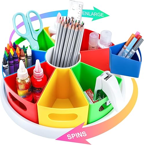 Organizador de suministros de arte, organización y almacenamiento para el aula, organizador de escritorio para marcador, crayón, suministros de