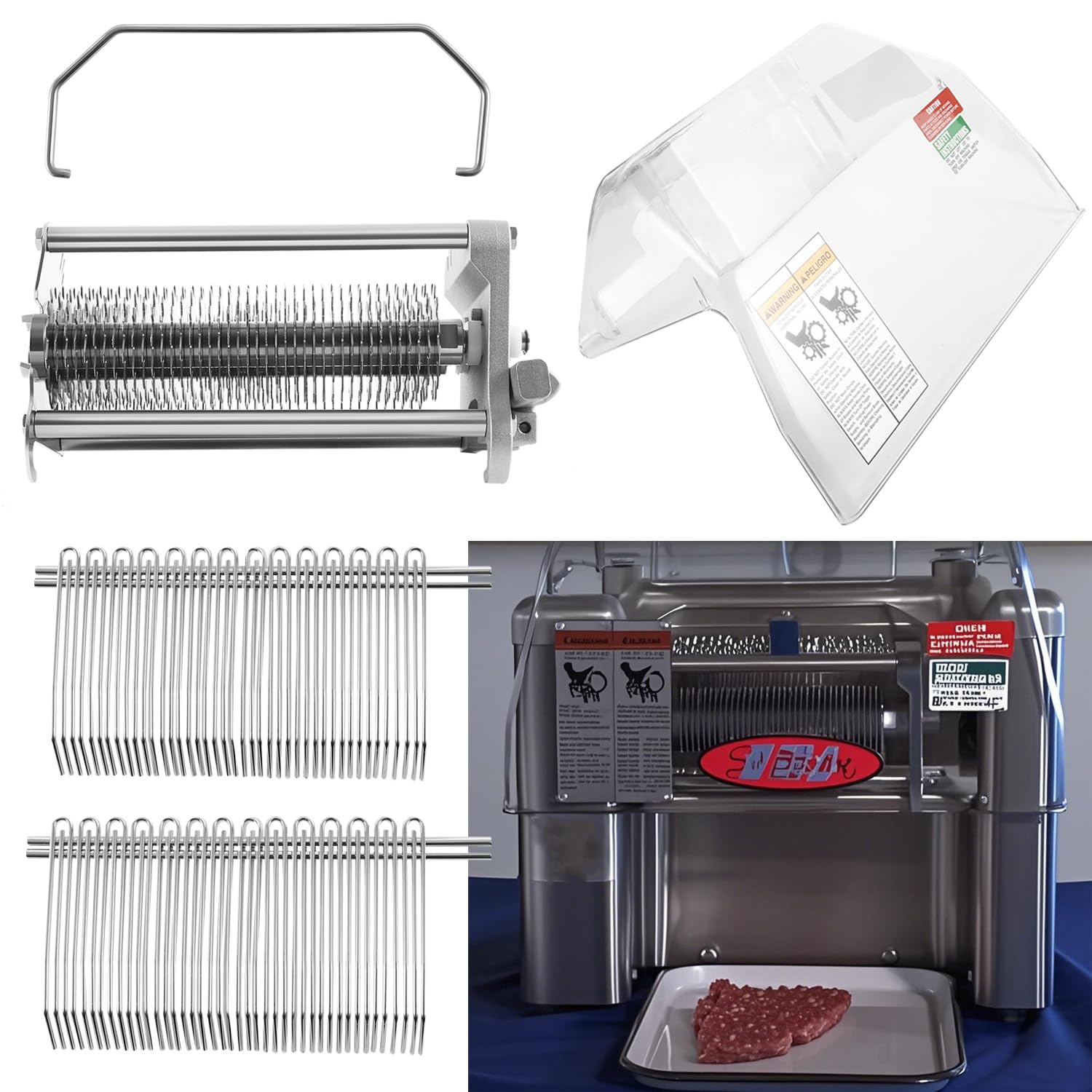TA3130 Attendrisseur pour Biro Tenderizer Pro 9 Sir Steak PRO-9SD, PRO-9HD avec housse de sécurité