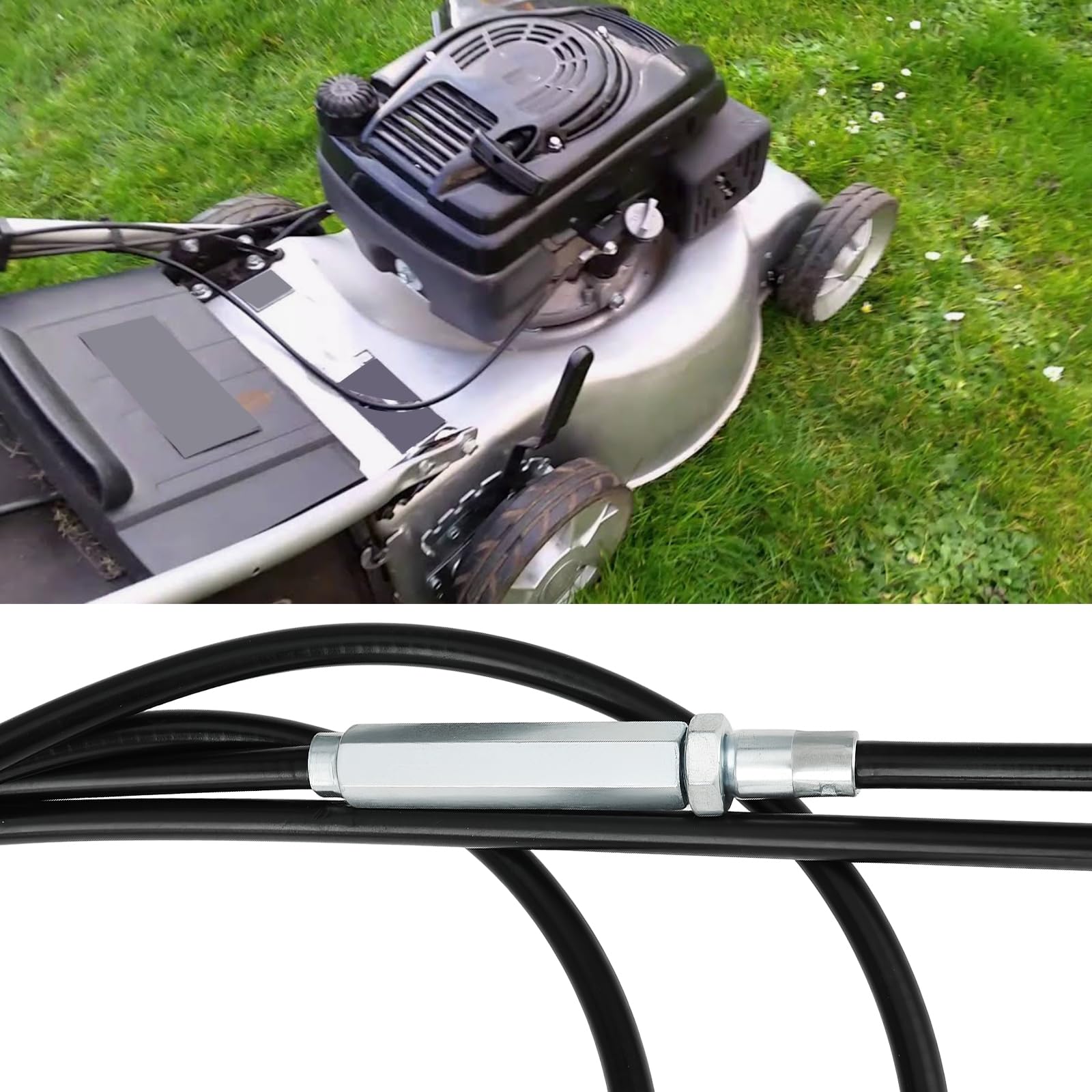 Cable de Embrague Del Acelerador para Cortadora de Césped Cable de Repuesto Bowden Compatible con Einhell BG-PM 46 S