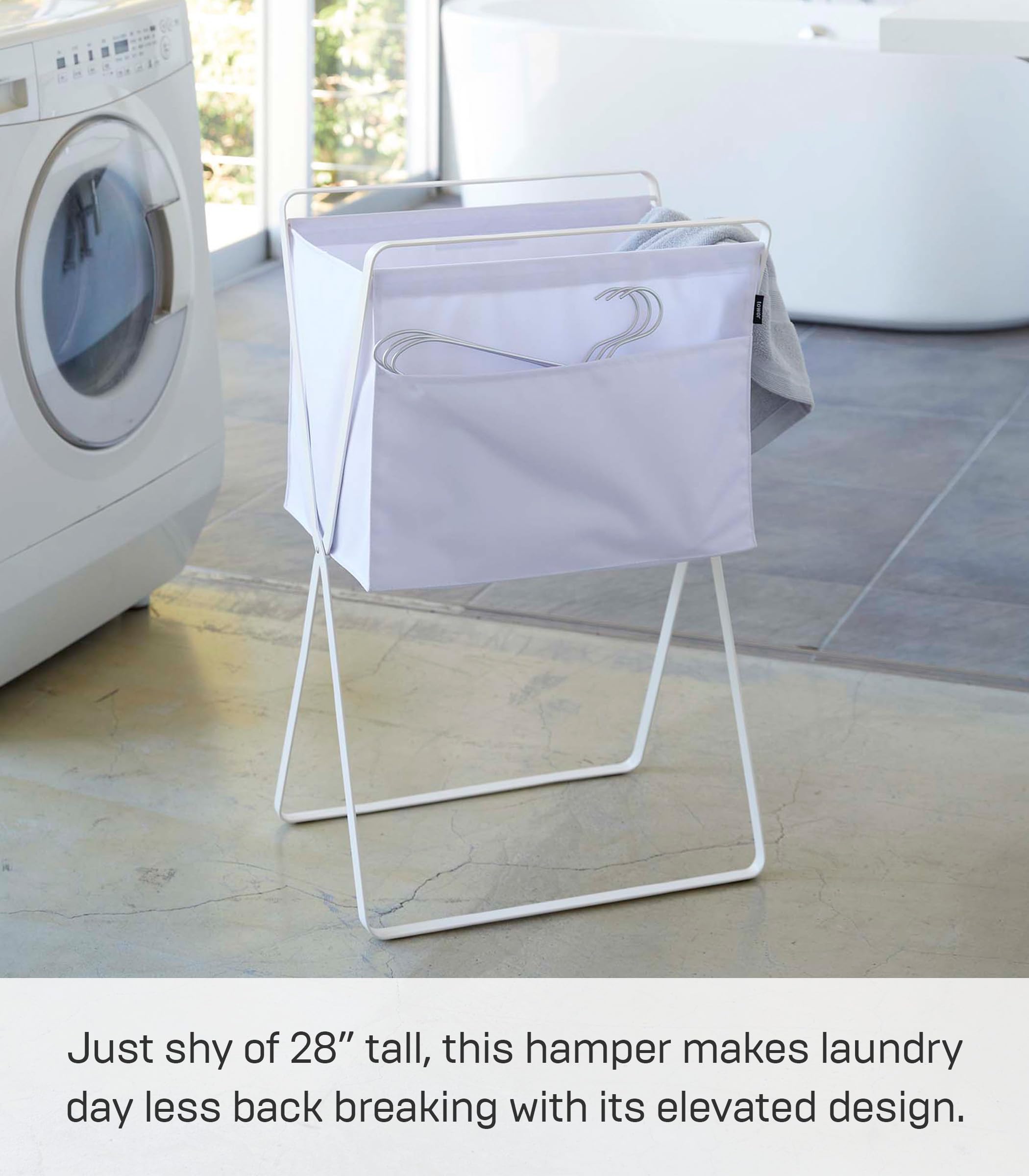 Yamazaki Home Tower Space Saving Storage Hamper, 27.6