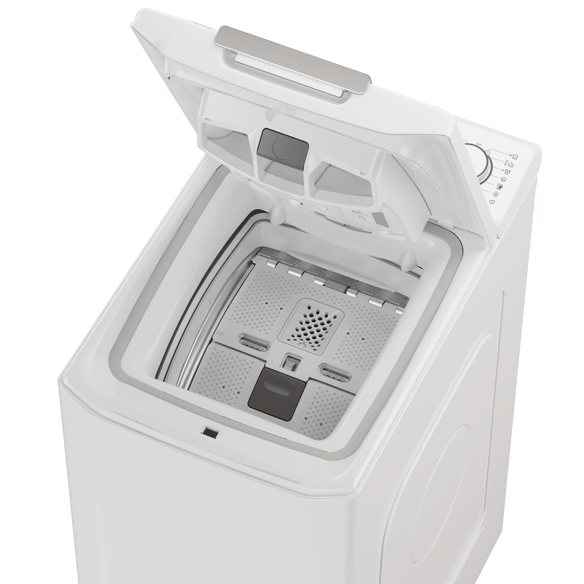 Candy Toplader Waschmaschine TCA474TM5-S 7 kg I 1400 U/min Schleuderdrehzahl I Nachlegefunktion I Smarte Bedienung mit Wi-Fi und Bluetooth I 17 Programme I Mix Power System I Weiß