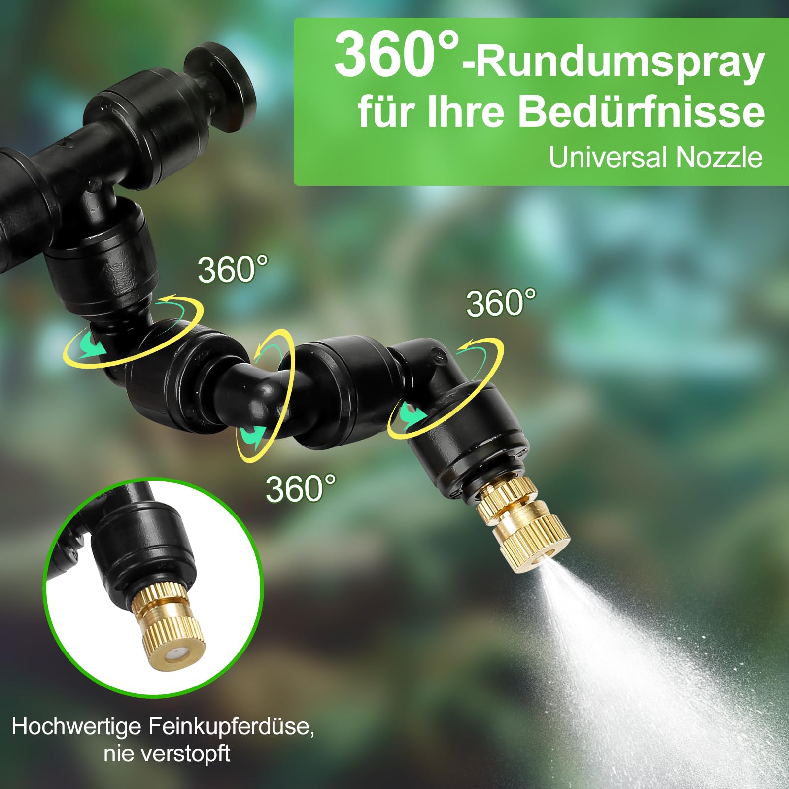 Sistema Di Nebulizzazione Per Rettili, Sistema Intelligente Di Umidificazione Dei Rettili Per L'umidificatore Del Terrario, Ugelli Di Spruzzo Regolabili A 360 Gradi