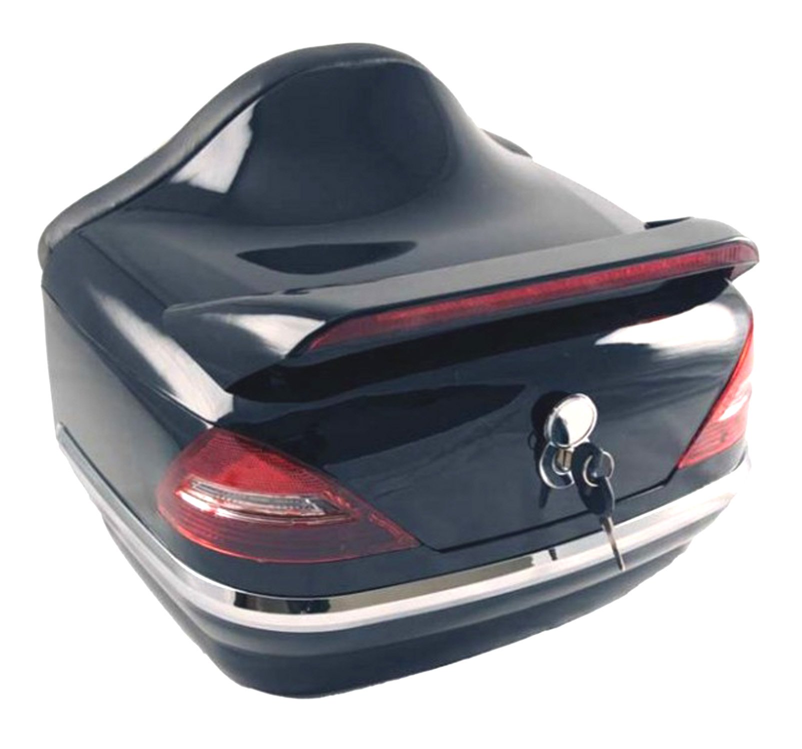 SPAAN Bauletto rigido in abs con luce Tour Pack per moto custom 40 litri
