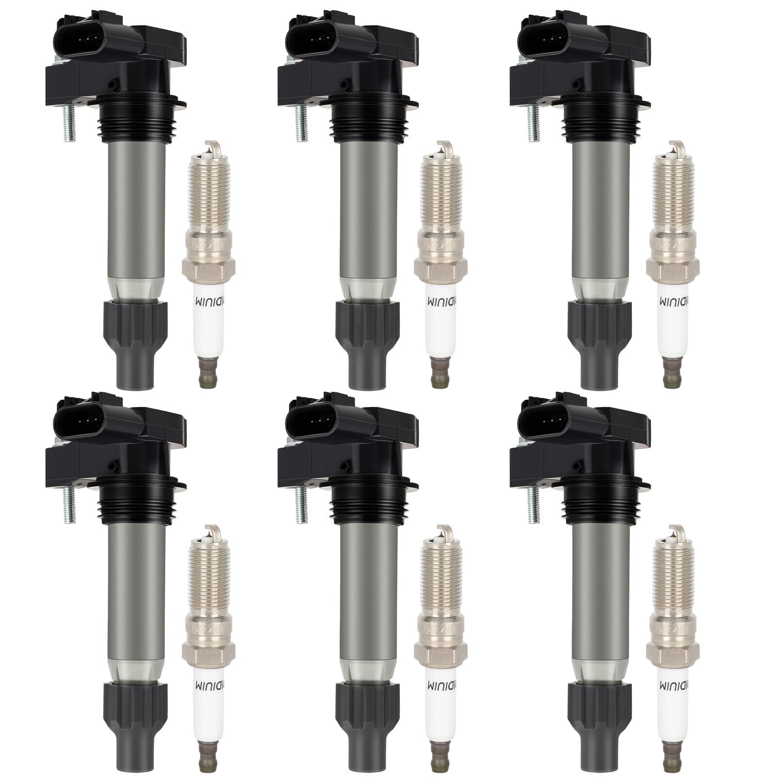Photo 1 of ECCPP UF569 6 ignition coils & 12622561 6 Iridium Spark Plugs for Chevrolet,for Cadillac,for Buick,for GMC,for Saturn,for Suzuki,for Pontiac 3.6L 3.0L V6 2007-2016 2017 2018 2019 2020 2021 2022 2023