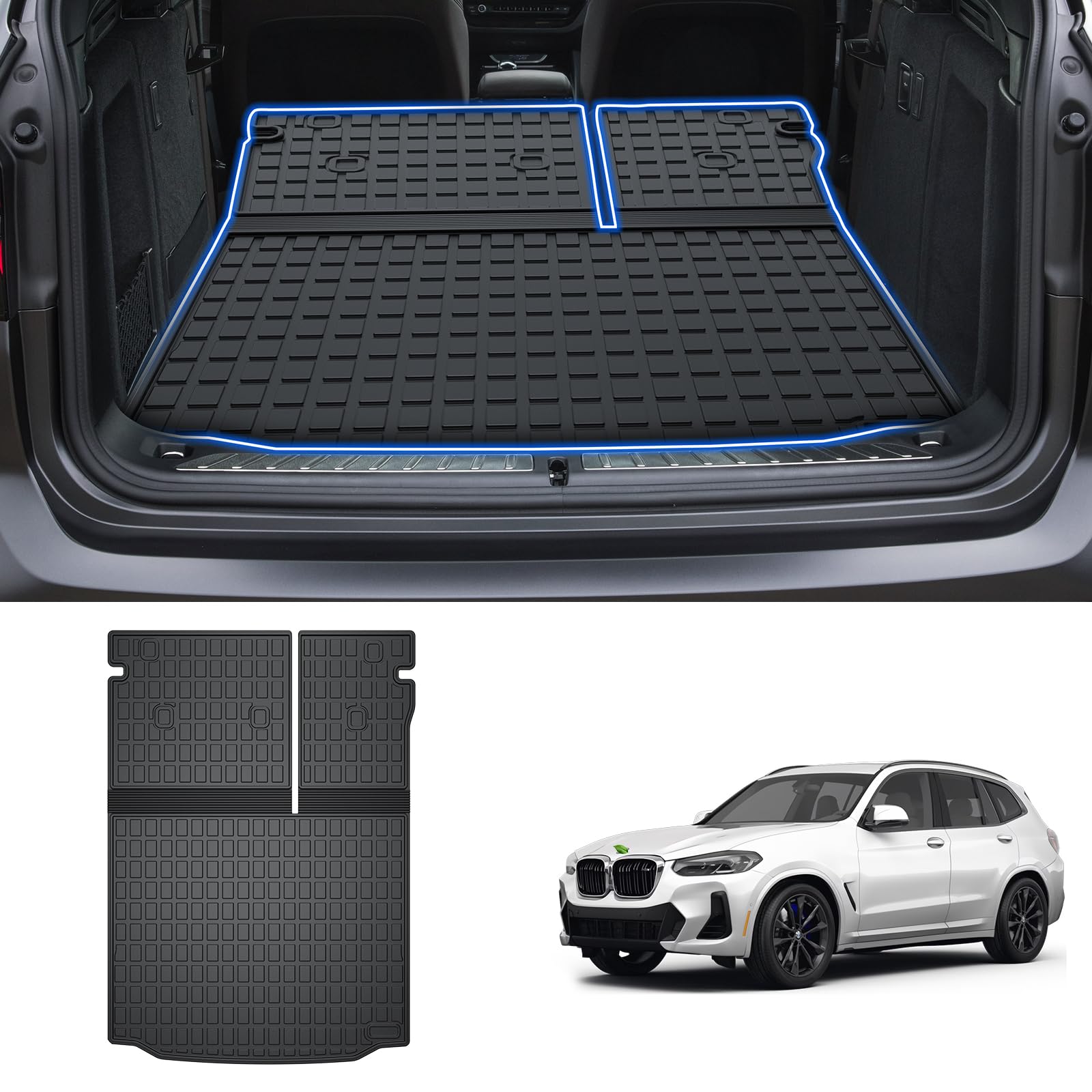T TGBROS Cargo Mat Custom Fit for 20182023 BMW X3 All