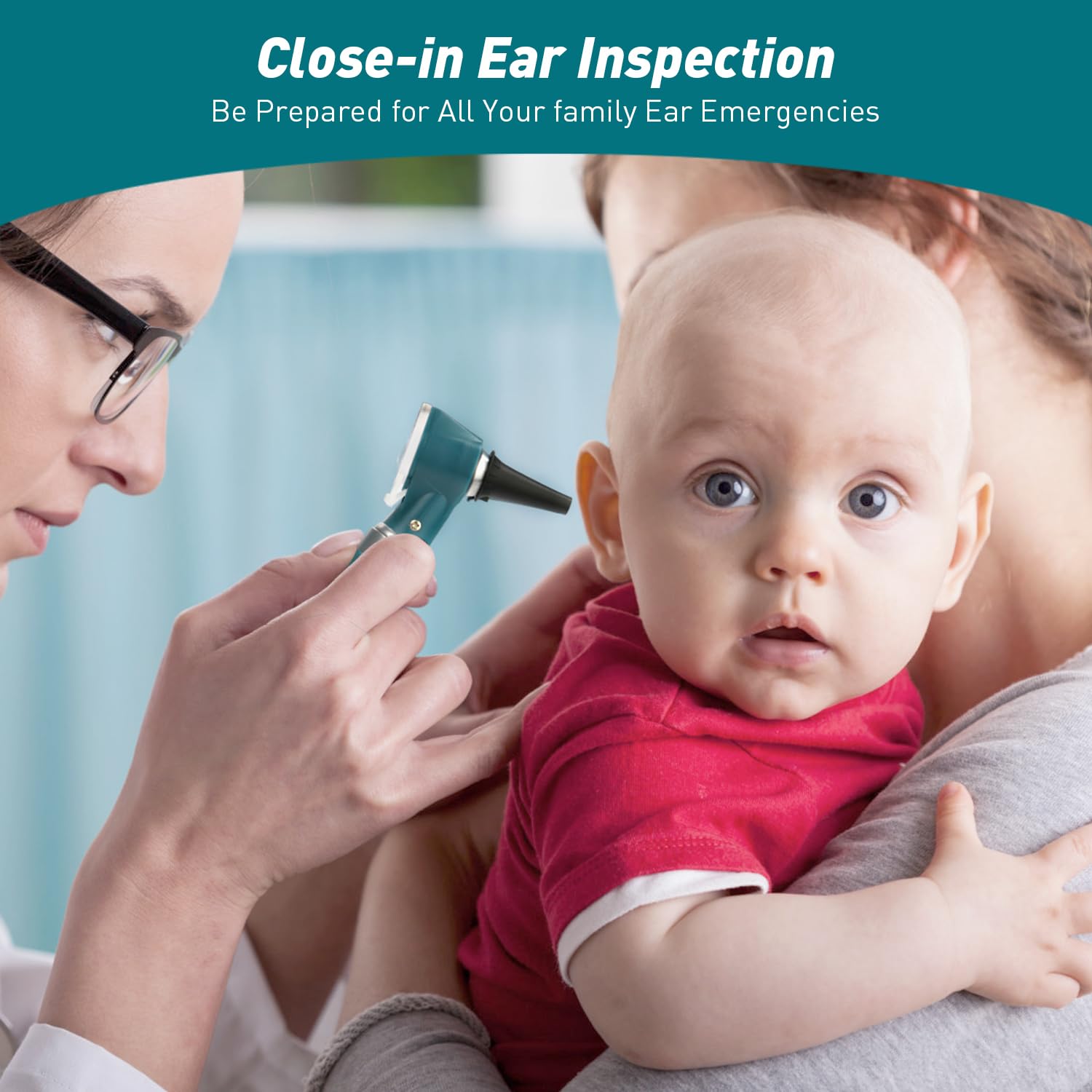Scian Otoskop Kit – Ear Scope Otoskop mit LED Licht, 3 fache Vergrößerung, 4 Speculum Tips Größe, leichtes Diagnostik Ohrpflege-Tool für Kinder, Erwachsene, hunde, Heimgebrauch (Grün)