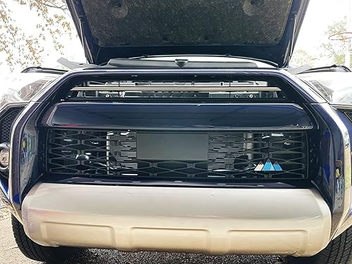 Miniatura 3 de iJDMTOY Emblema de rejilla de estilo retro de 3 colores en forma de montaña compatible con Toyota Tacoma Tundra 4Runner FJ Cruiser RAV4 Hilux, etc.