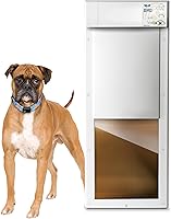 High Tech Pet Power Pet PX-2DM Automatic Electronic Dog Door for Large Dogs 30-100 lbs - Secure, Airtight, Collar Activated