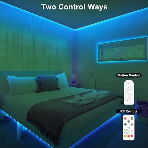 Miniatura 10 de Tira de luces LED COB verdes Max con control remoto y fuente de alimentación, tira de luz LED COB brillante regulable de 16.4 pies, luces LED COB
