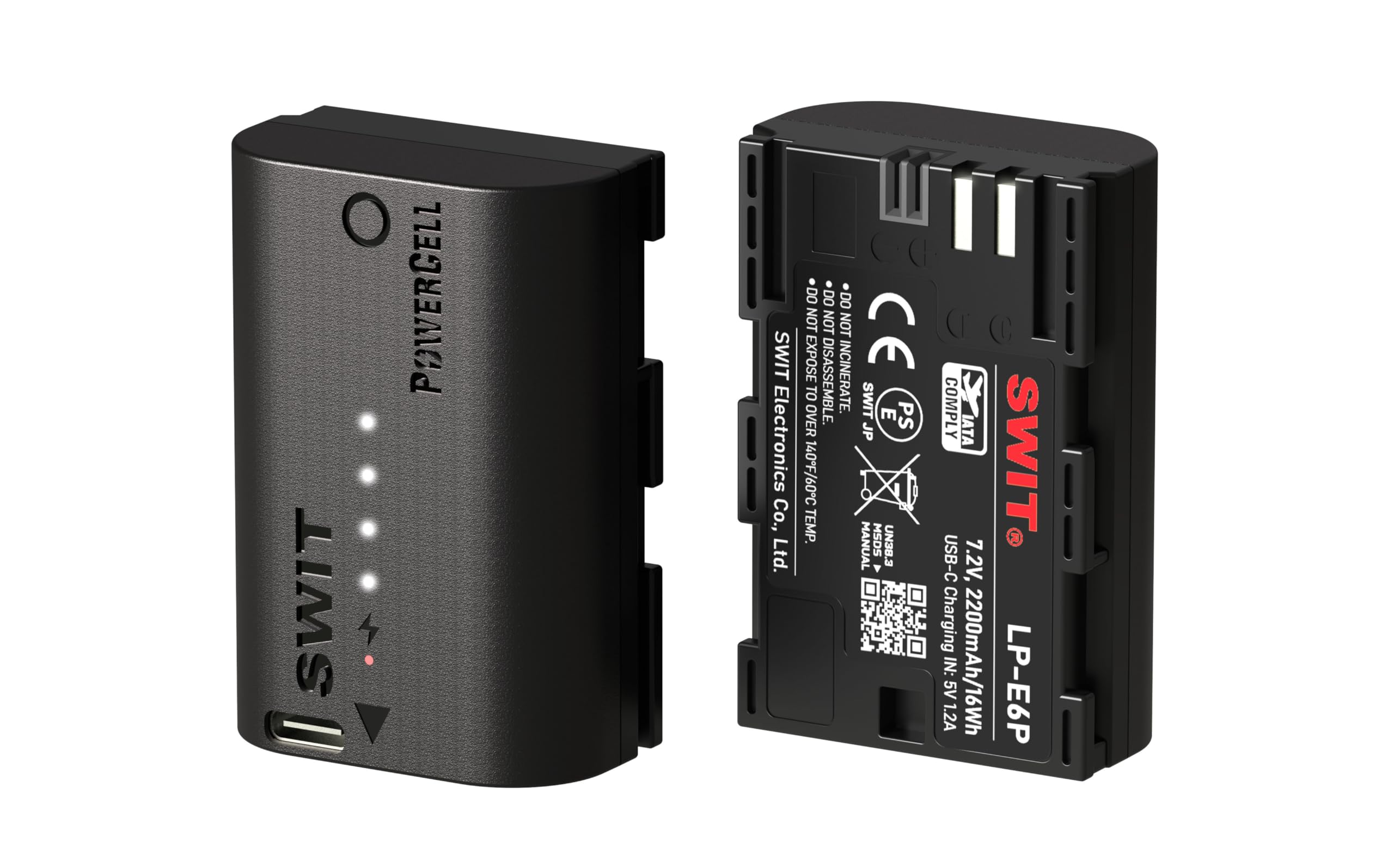 Amazon | PowerCell LP-E6P SWIT 日本製プレミアセル採用 USB-C充電