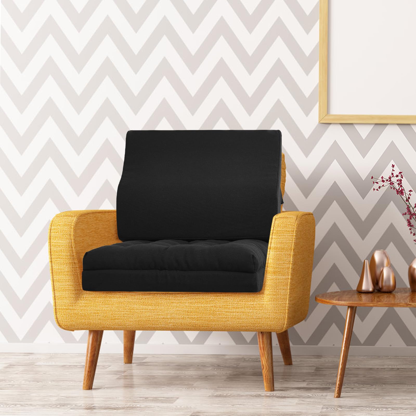 GOFORIT Coussin d'assise avec coussin de dossier, rehausseur de siège pour personnes âgées, double couche en mousse à mémoire de forme, coussin lombaire ergonomique pour fauteuil, canapé, chaise