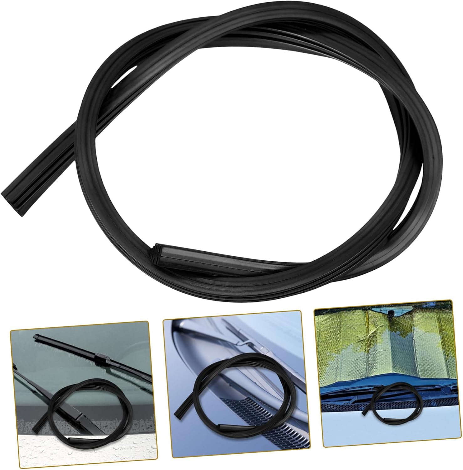 OUNONA 2pcs Wiper Rubber Strip Refill for Windshield Wiper Blades Attachment for Easy Replacement Compatible Various Car Models Visibility Rainy Conditions