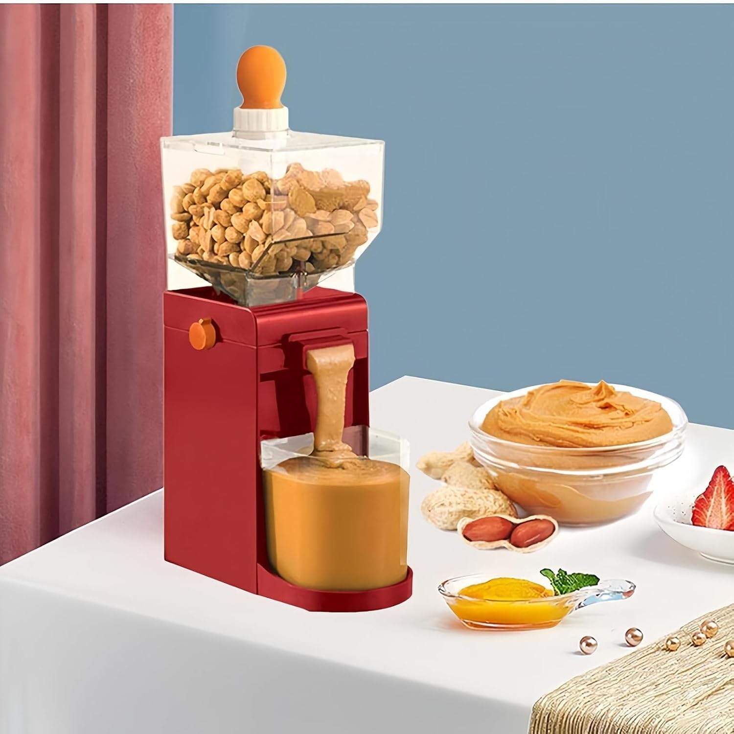 Machine Électrique À Beurre De Cacahuète, Broyeur À Beurre De Noix Pour Amandes, Noix De Cajou Et Sésame, Broyeur À Grains Grande Capacité, Avec Base Antidérapante