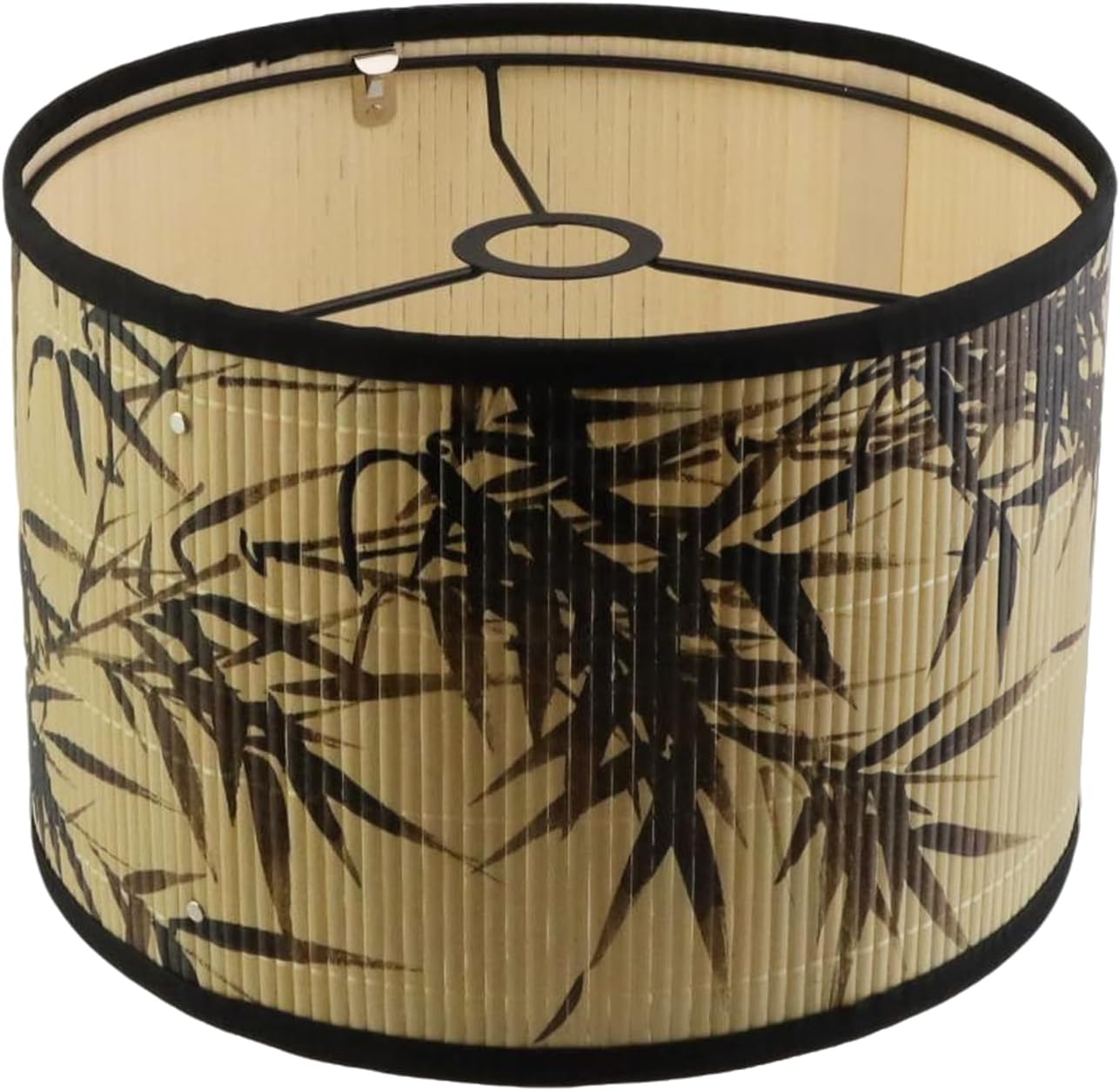 E27 Drum Lampshade Printed Chandelier Lamp Shade Vintage Lamp Cover 11.81"×11.81"×7.87" Round Pleated Light Cover Bedside Desktop Decorative Lampshade for Table Floor Lamp (Pattern 6)