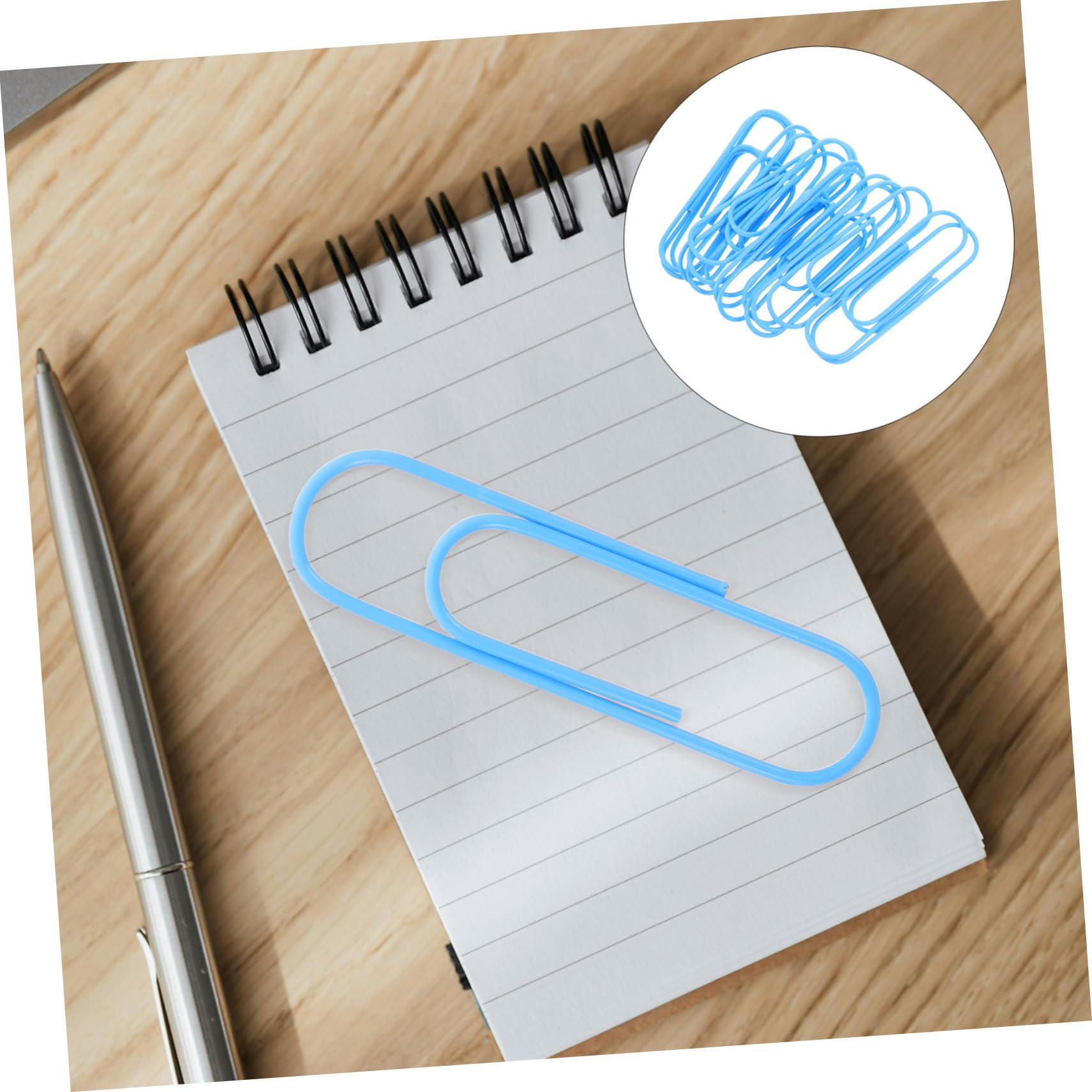 Riesen Papierklammern 100 Stück 10cm aus Metall und Kunststoff | Blau, Sichere Fixierung und Sichtbarkeit, für Papierkram und Dokumentensortierung