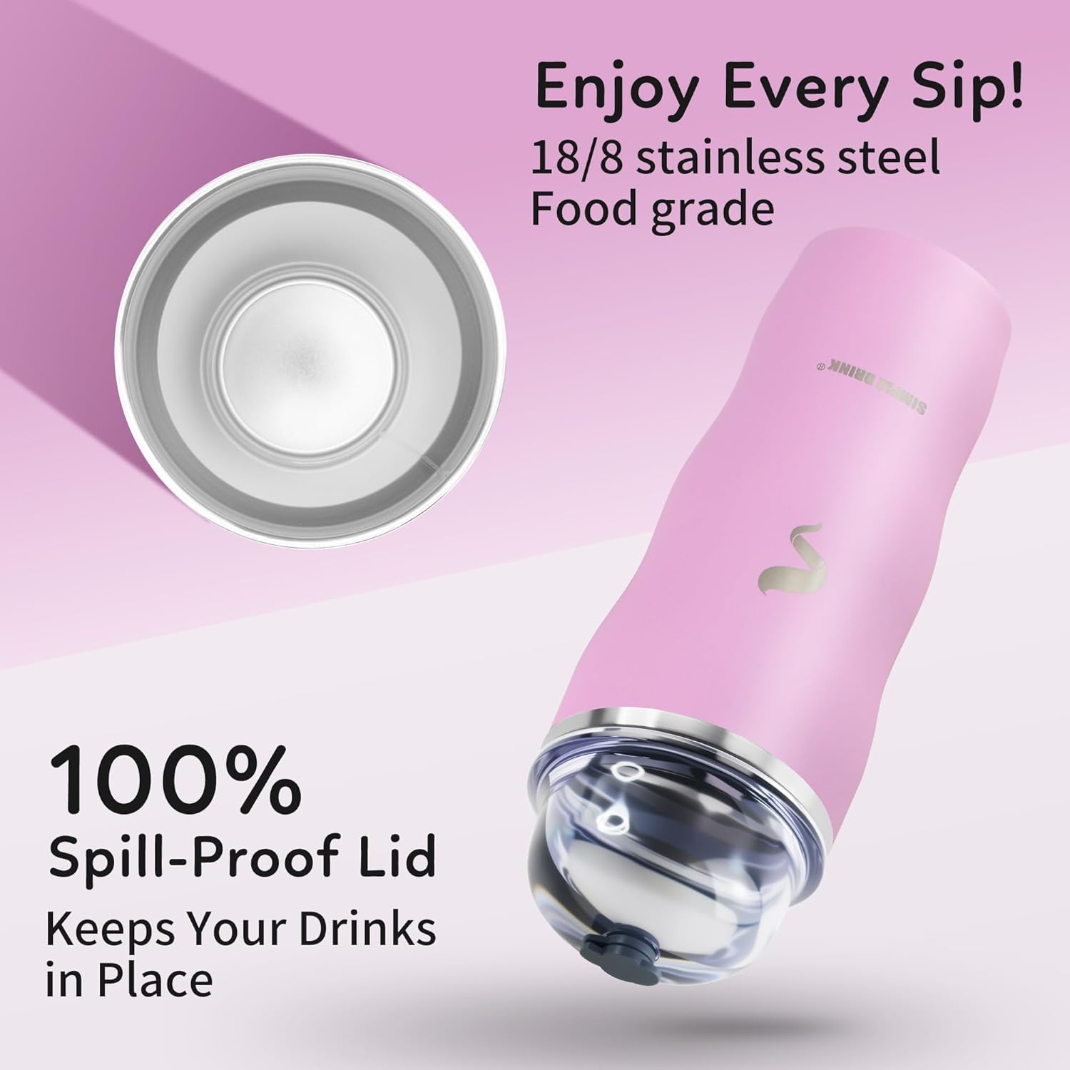 20Oz Insulated Tumbler With Straw And Lid, Stainless Steel Coffee Cup, Double Wall Vacuum Travel Mug,​​Spill proof Iced Coffee Tumbler, Beach tumbler, Cherry Blossom - Image 2