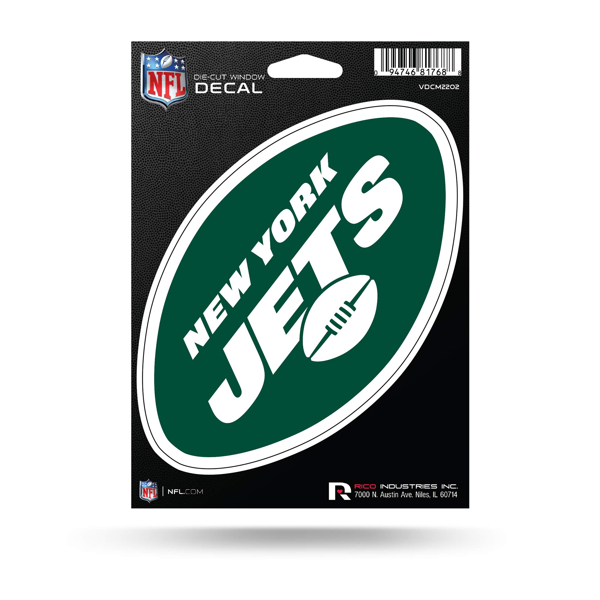 Rico Industries NFL New York Jets calcomanía de Vinilo troquelada Verde 5 x 7