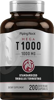 Piping Rock Tribulus Terrestris for Men and Women 1000mg | 200 Capsules | Standardized Supplement | Mega T1000 | Non-GMO, Gluten Free