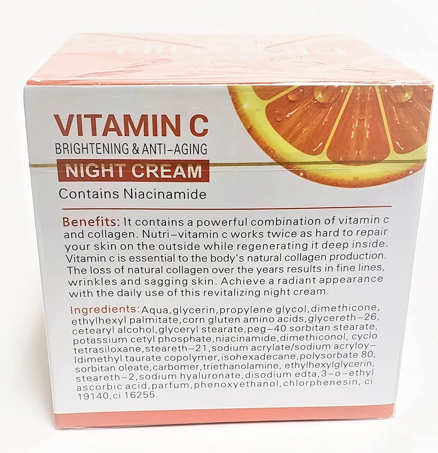 Dr Rashel Vitamin C Face Night Cream With Niacinamide and Collagen | Moisturizer | Anti-Aging | Lift & Firming Skin size 1.76 oz - Image 3