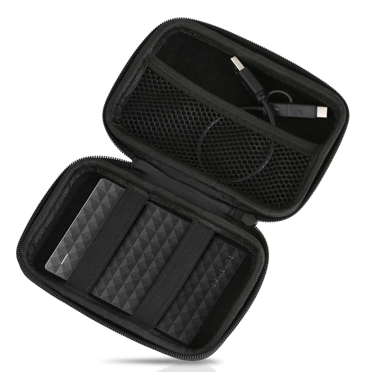 Wicked Chili - Custodia rigida AntiShock da 2,5'' per Hard-Disk esterno e SSD (max. 12,7 x 8,2 x 4 cm), incl. scomparto per cavo