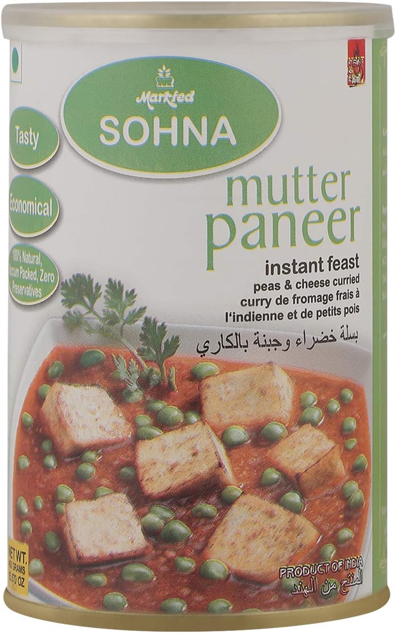 Mutter Paneer 450g | Ready-to-Eat | Rich & Flavorful North Indian Curry | Authentic Punjabi Taste