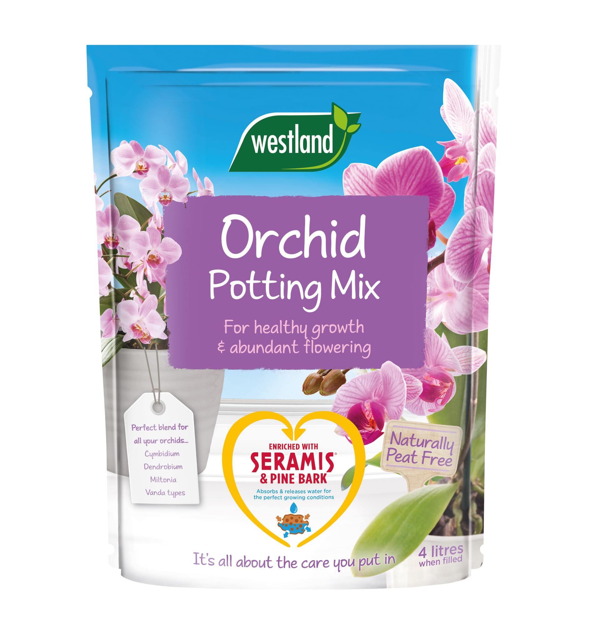 4L Orchid Potting Mix Compost – Free-Draining Blend for Healthy Roots & Vibrant Blooms – Ideal for All Orchid Varieties & Epiphytic Plants