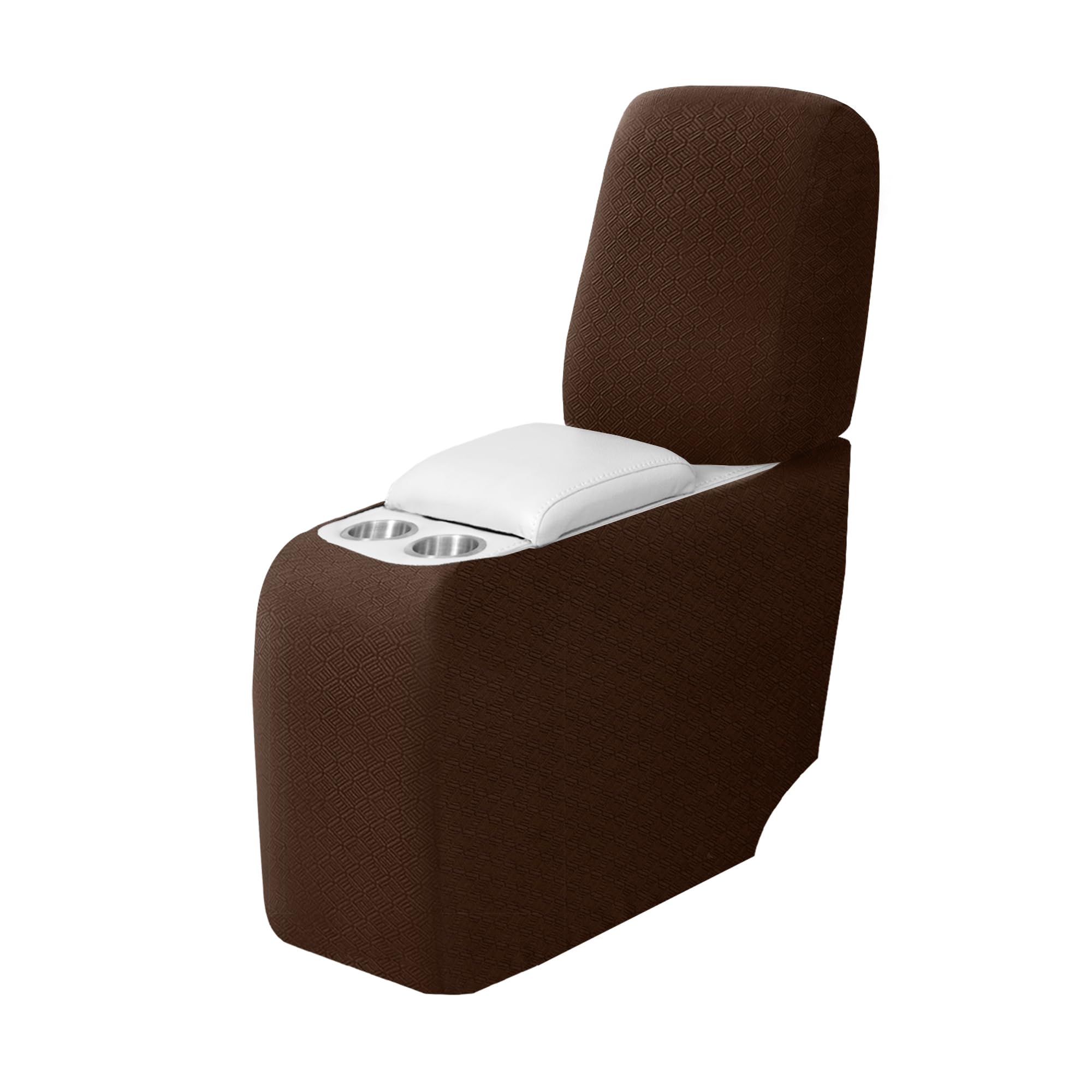 100% Waterproof Recliner Middle Console Cover Fleece Stretch Reclining Sectional Couch Covers L Shape Recliner Sofa Cover Washable Center Console Slipcover Protector (1 Console, Dark Brown)-picture-15