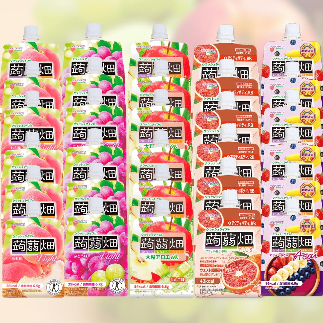 Amazon.co.jp: クラッシュタイプ 蒟蒻 畑 5種 各6個 計30個 こんにゃく