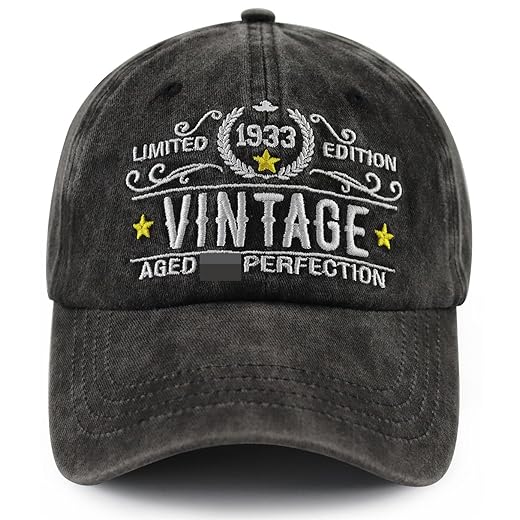 90th Birthday Decorations for Women Men, 90 Years Old Party Supplies Baseball Cap, Adjust Embroidery Vintage 1933 Limited Edition Hat, Retirement Birthday Gifts Ideas for Mom Dad Grandma Grandpa