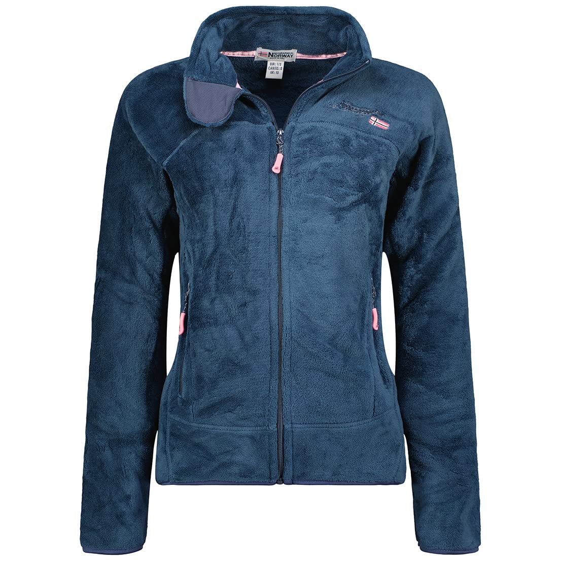 Geographical Norway Upaline Polaire fine pour femme, avec fermeture éclair et manches longues, veste chaude, douce et confortable pour l'extérieur, l’automne, l’hiver, le printemps, S