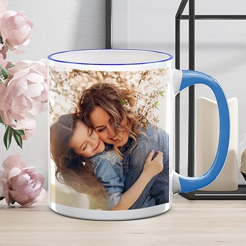 Miniatura 65 de Taza de café personalizada, regalo personalizado, taza de cerámica con foto, imágenes o texto, novedad de tazas personalizadas, perfecta para Borde