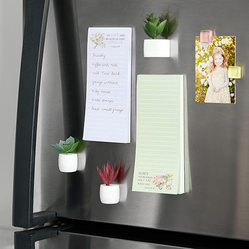 Miniatura 2 de Juvale Paquete de 12, 60 hojas de bloc de notas cristianas, blocs de notas magnéticos para refrigerador, papelería religiosa, blocs de notas con