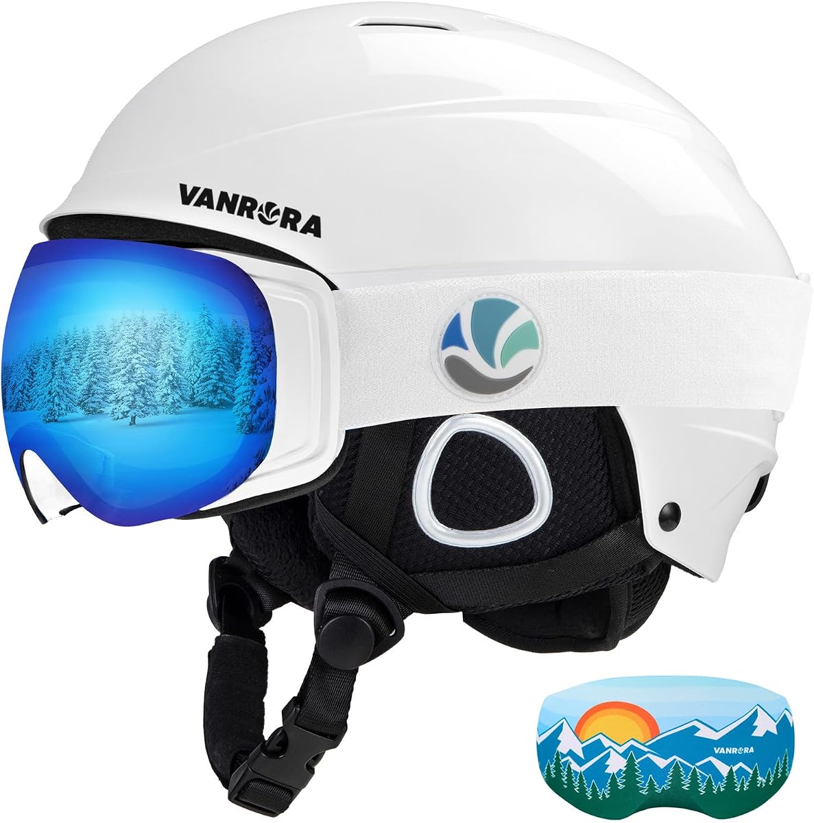 VANRORA Ski Helmet and Goggles Set - Climate Control Vent Snowboard Helmet, Interchangeable Lens Ski Goggles, for Men & Women
