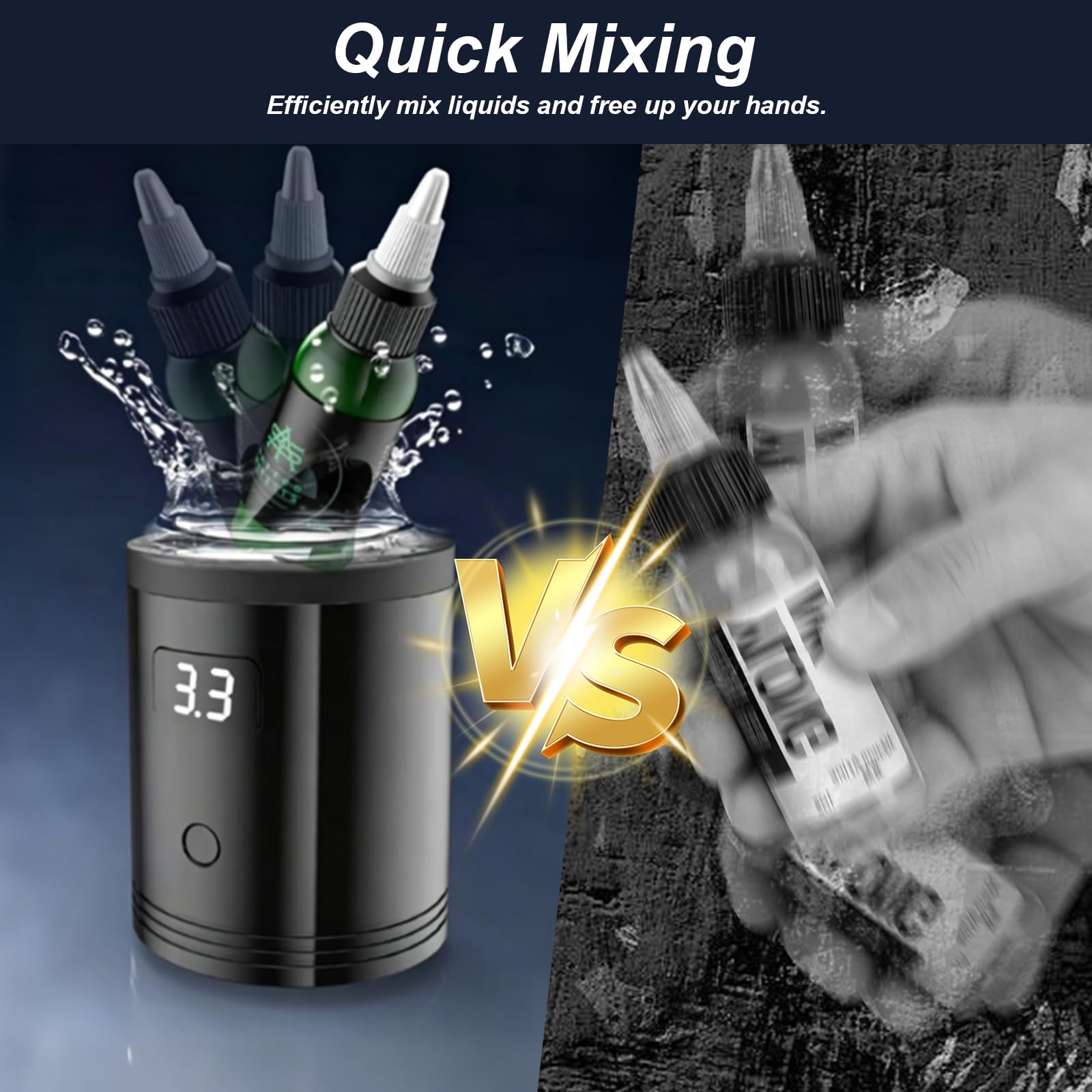 Mini Vortex Mixer, 5200rpm Paint Shaker Farbmischer Dreistufige Geschwindigkeits, Paint Mixer Mini für Acrylfarbe, Nagellack, Wimpernkleber