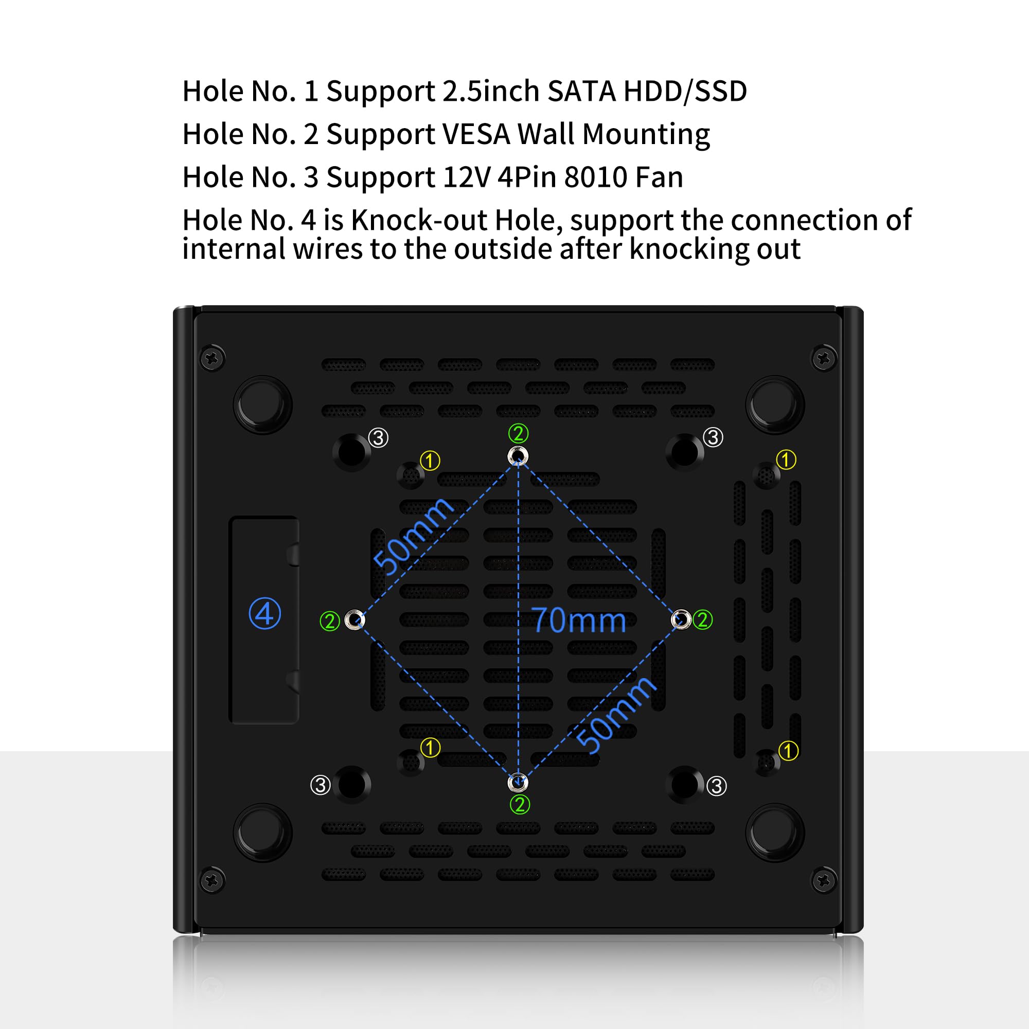 CWWK S2 N150 Mini PC Firewall Appliance, 2x 10GbE SFP+ Mini Ordinateur avec 2x i226-V 2.5GbE LAN, OPNsense Micro PC DDR5 16Go RAM 1To NVMe SSD, USB-C, TF, Dual 4K, AES-NI