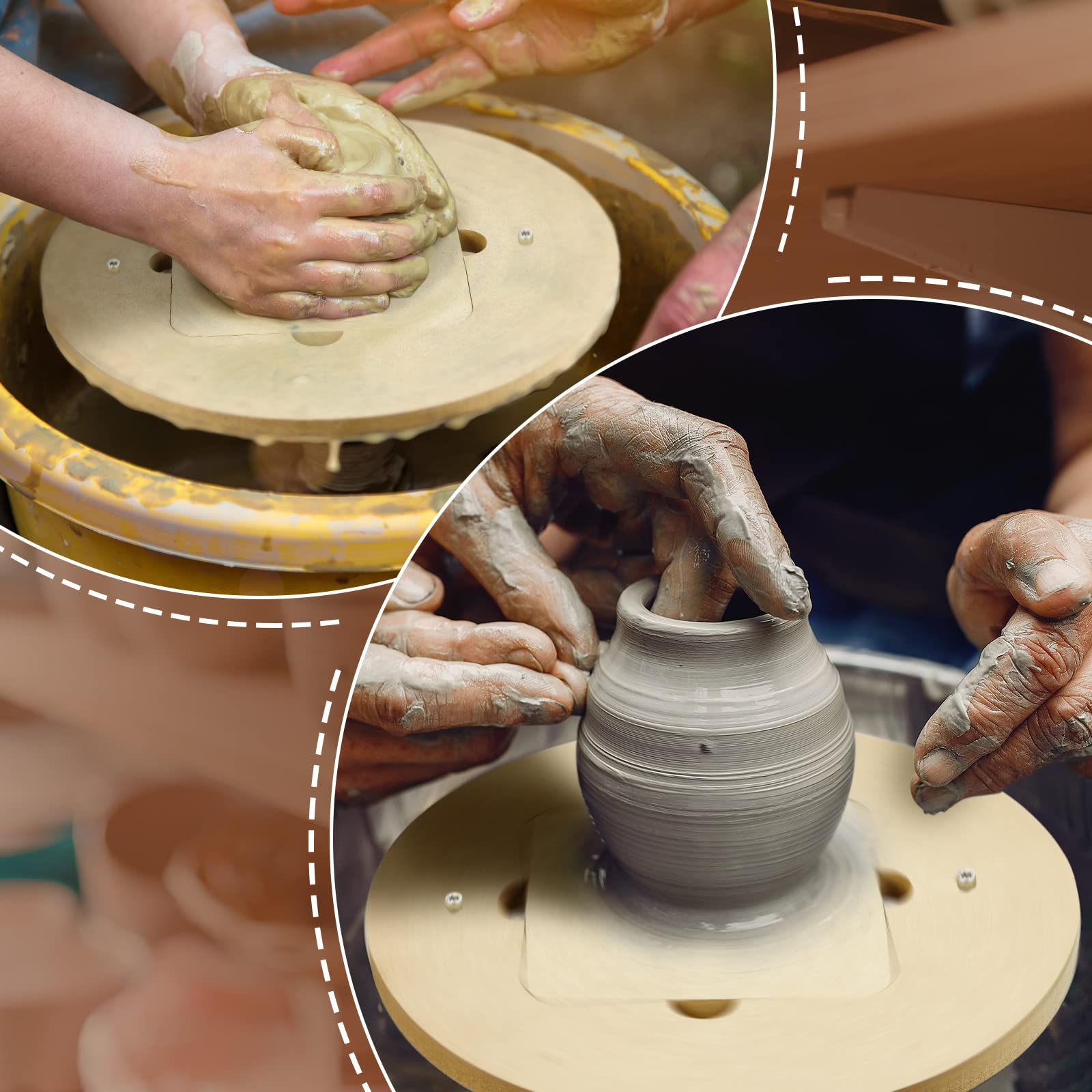 Ceramic Wheel Bat 14 Inch Round Pottery Bat Sculpting Ceramic Bat T