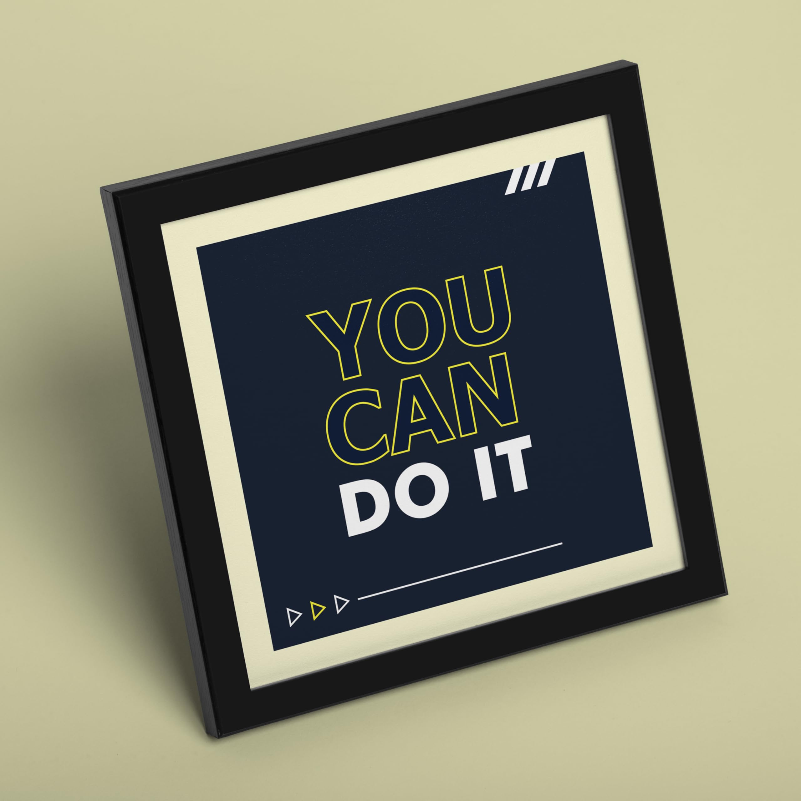 MODERN GALLERY MART Motivational Quotes Poster with Frame - Size 8x8 Inch Inspirational Wall Art Frame for Office, Bedroom & Home Decor (Motive_05) 1