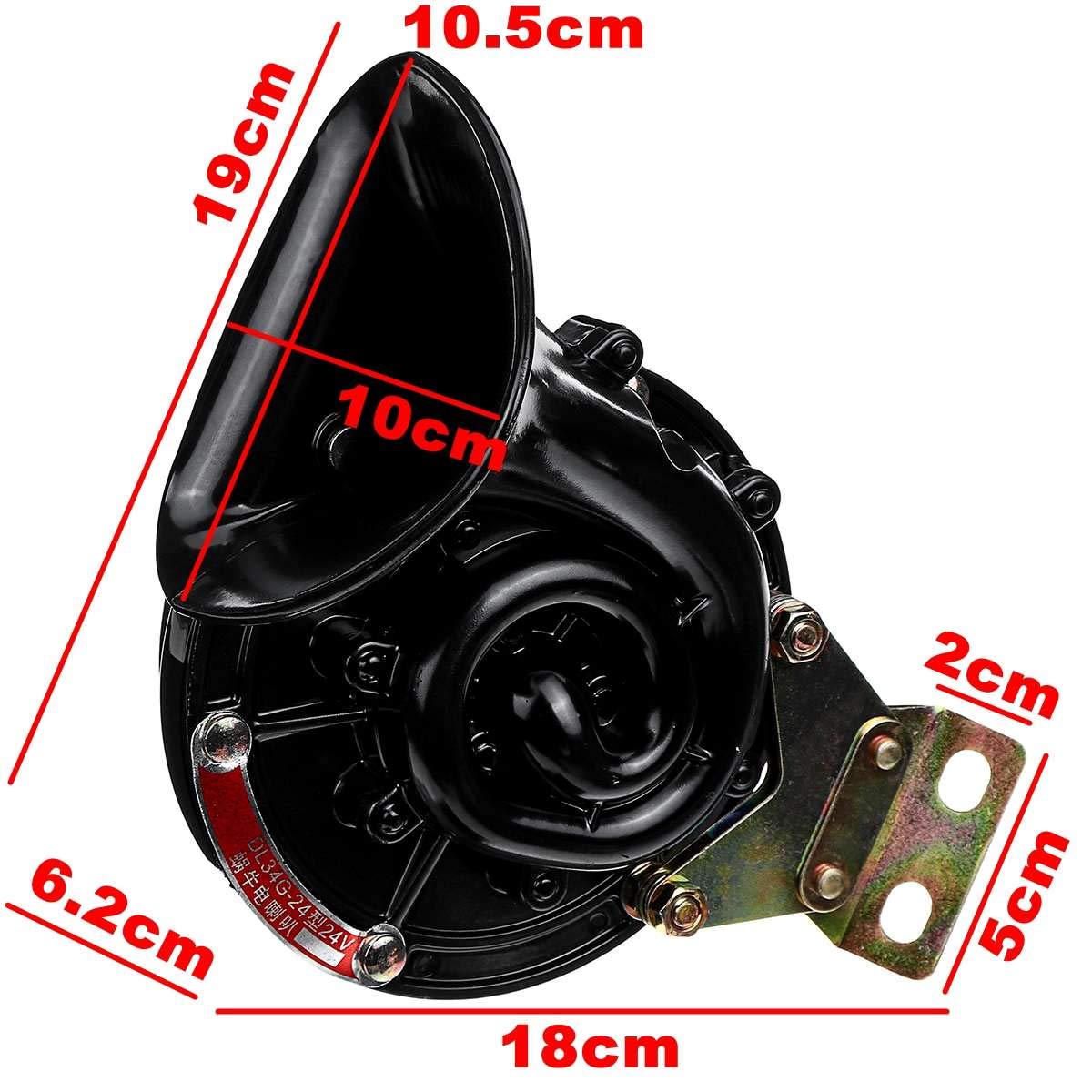 Bocina Coche,Claxon Coche Fuerte 30 0DB 12V 24V Coche eléctrico Air Snail Bull Horn Raging Sound Car Styling Ruid for Auto Vehicle Motorcycle Truck Boat(24V)