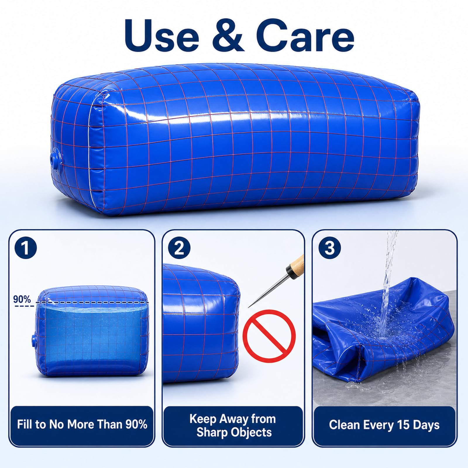 Vejiga De Agua Plegable,Contenedor De Emergencia Tanque De Agua,Bolsa De Almacenamiento De Agua PortáTil,FáCil De Usar,para DepóSito De Agua JardíN,Camping