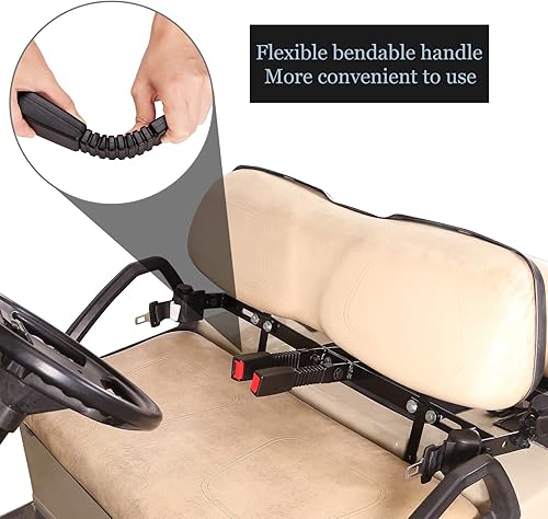 Miniatura 6 de 10L0L Juego de 2 cinturones de seguridad para carrito de golf, retráctiles, universales de 42 pulgadas, con hebillas, kit de 2 pasajeros para la