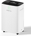 HOGARLABS 34 Pint Smart Dehumidifiers for Home and Basements, with 3 Working Modes, Overflow Protection, and Auto Shut off Restart. Ultra Silent Dehumidifier with Drain Hose and Digital Control Panel.